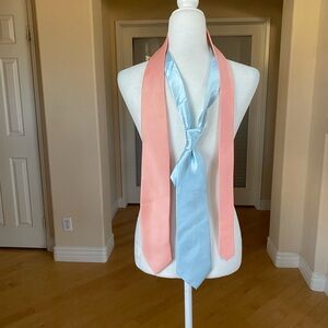 Set of Two Elegant Peach and Blue Handmade Ties